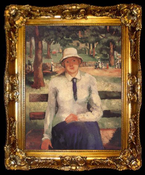 framed  Kasimir Malevich Unemployed Woman, ta009-2